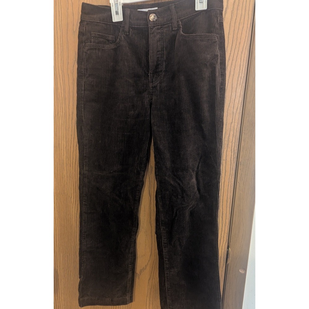 Loft "The Straight" Corduroy Pants Dark Chocolate Brown Straight Leg 4P/27